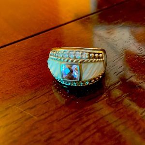 Judith Ripka Mother and Pearl and Chrystal Ring